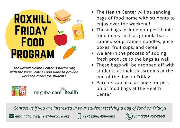 Roxhill Friday Food Program