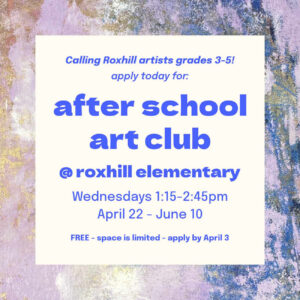 Apply to afterschool art club